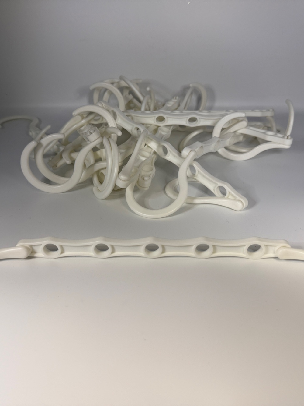 Set of 15 White Multi-Hook Hanging Organizers